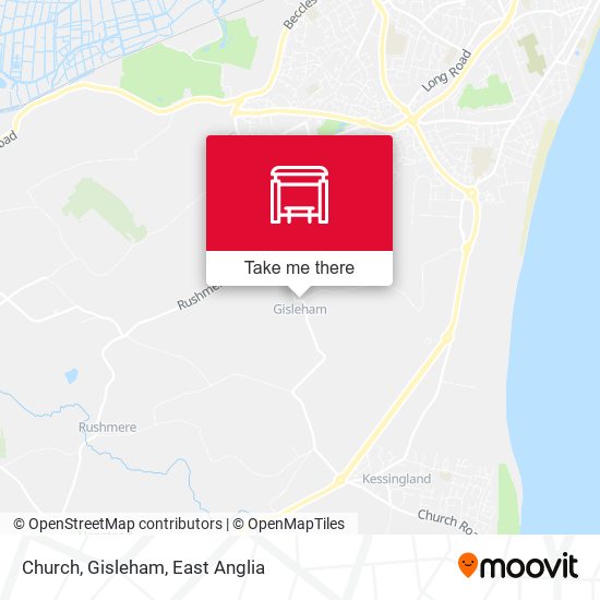 Church, Gisleham map