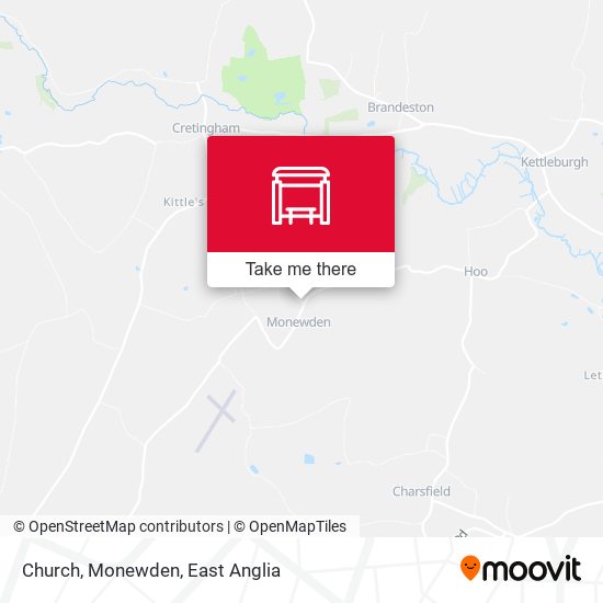 Church, Monewden map