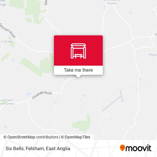 Six Bells, Felsham map