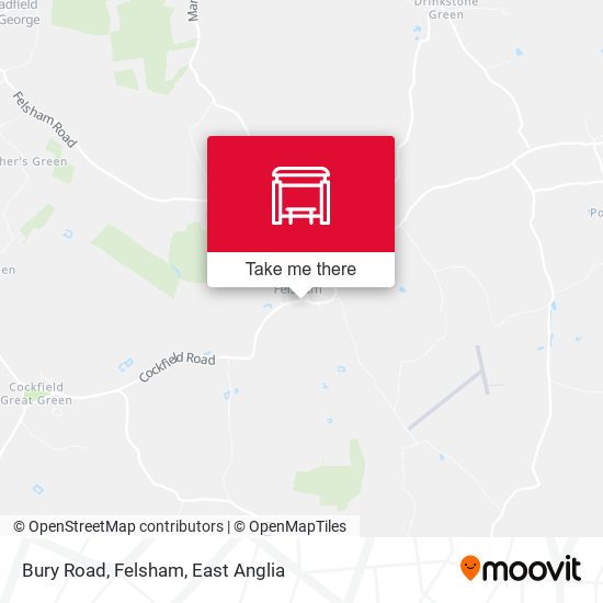 Bury Road, Felsham map