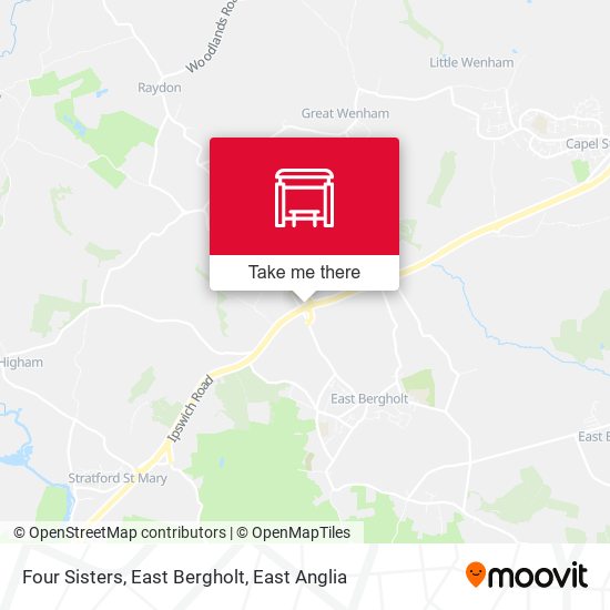 Four Sisters, East Bergholt map