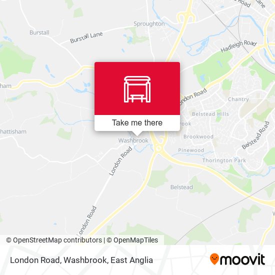 London Road, Washbrook map