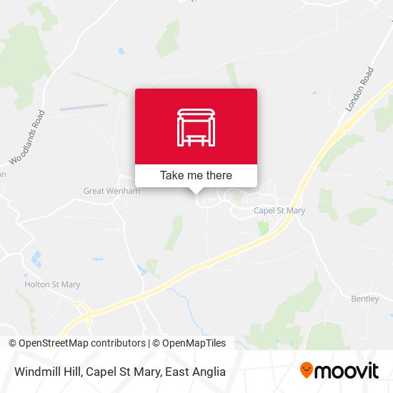 Windmill Hill, Capel St Mary map