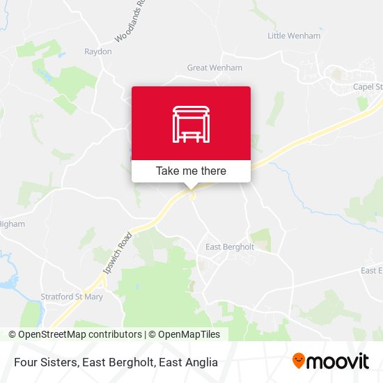 Four Sisters, East Bergholt map