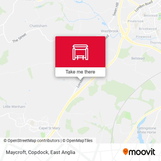 Maycroft, Copdock map