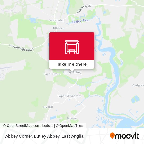 Abbey Corner, Butley Abbey map
