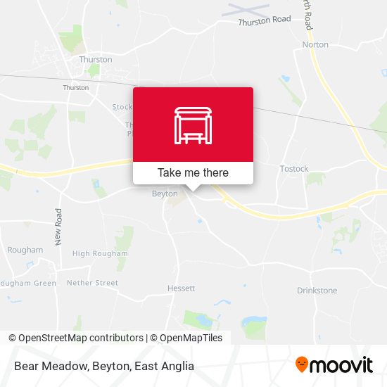 Bear Meadow, Beyton map