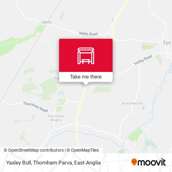 Yaxley Bull, Thornham Parva map