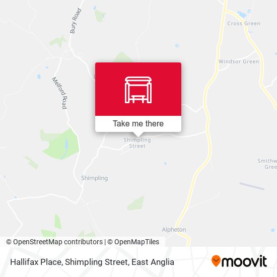 Hallifax Place, Shimpling Street map