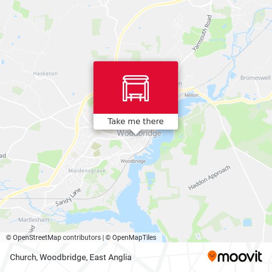 Church, Woodbridge map