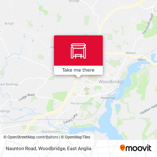 Naunton Road, Woodbridge map