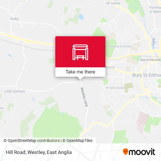 Hill Road, Westley map