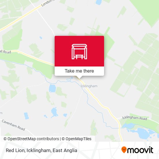 Red Lion, Icklingham map