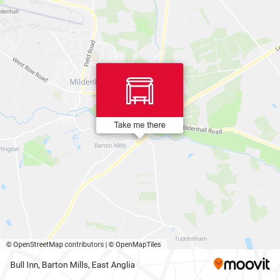 Bull Inn, Barton Mills map