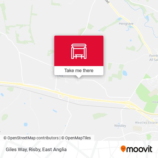 Giles Way, Risby map