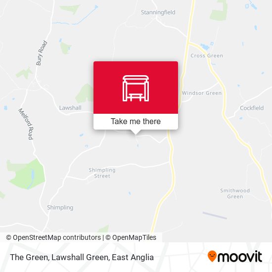 The Green, Lawshall Green map