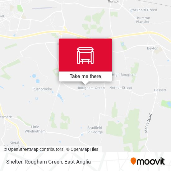 Shelter, Rougham Green map