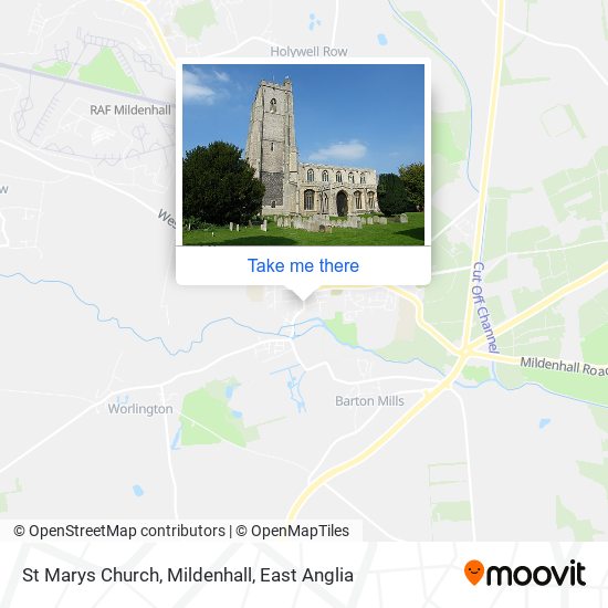 St Marys Church, Mildenhall map