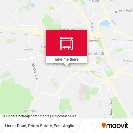 Linnet Road, Priors Estate map