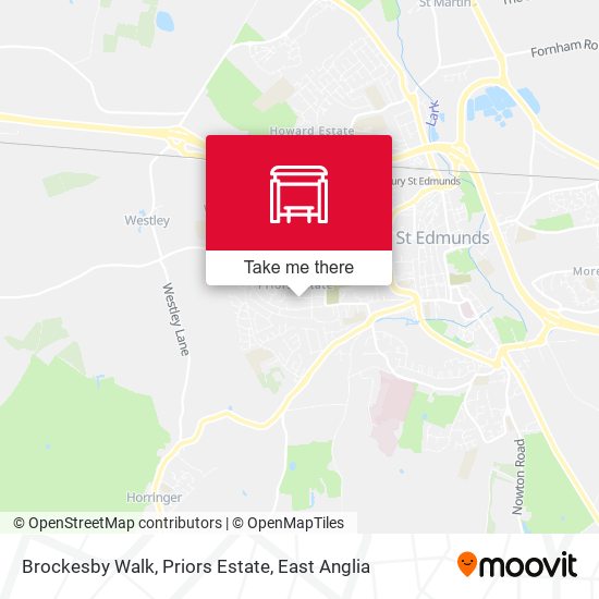 Brockesby Walk, Priors Estate map