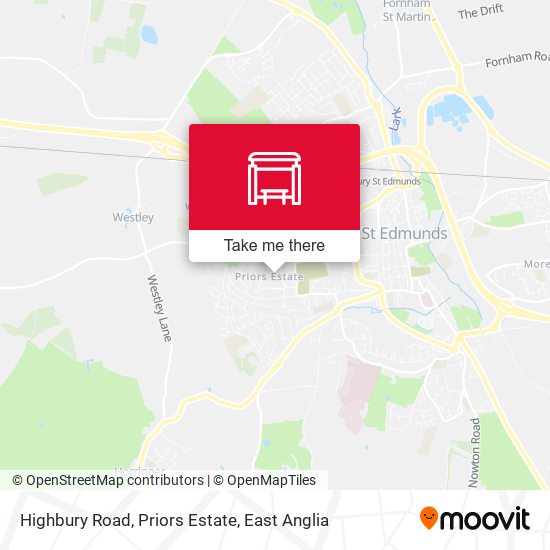 Highbury Road, Priors Estate map