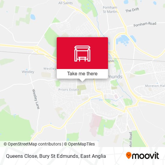 Queens Close, Bury St Edmunds map