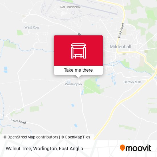 Walnut Tree, Worlington map