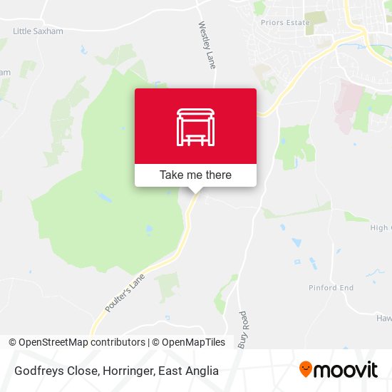 Godfreys Close, Horringer map