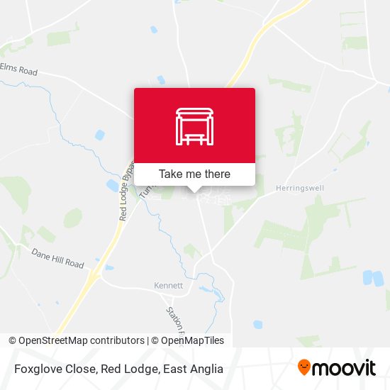 Foxglove Close, Red Lodge map