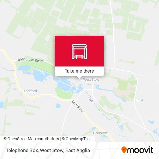 Telephone Box, West Stow map