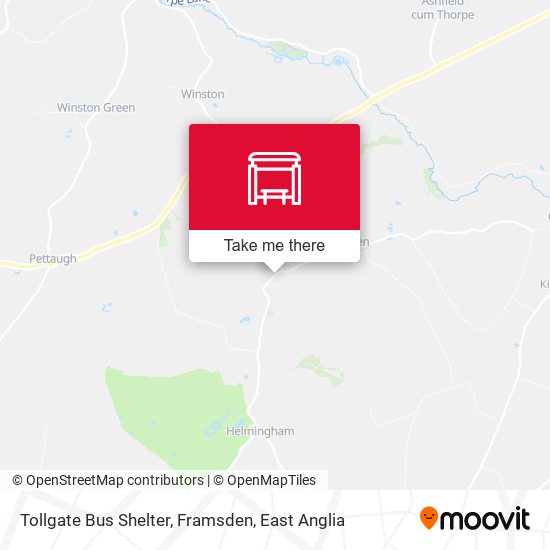 Tollgate Bus Shelter, Framsden map