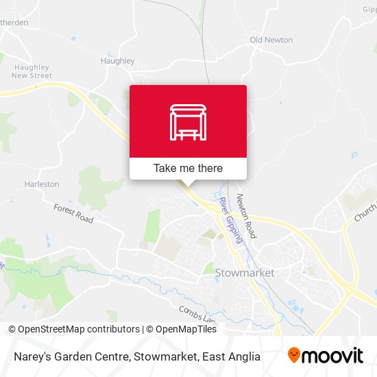 Narey's Garden Centre, Stowmarket map