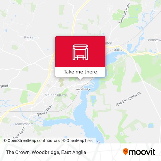 The Crown, Woodbridge map