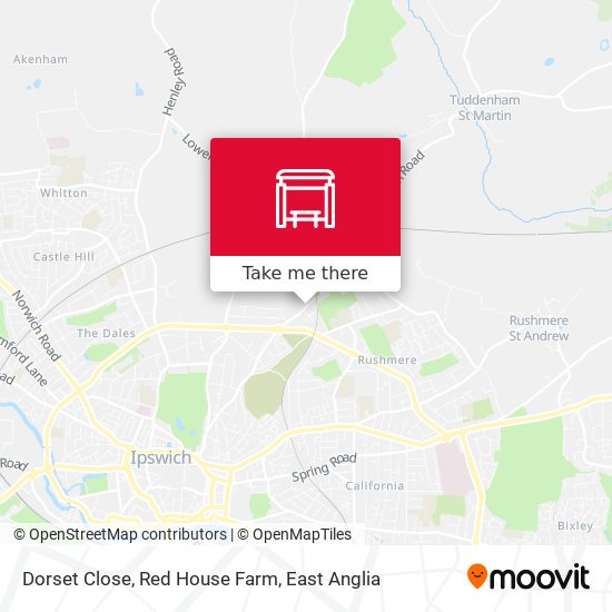 Dorset Close, Red House Farm map