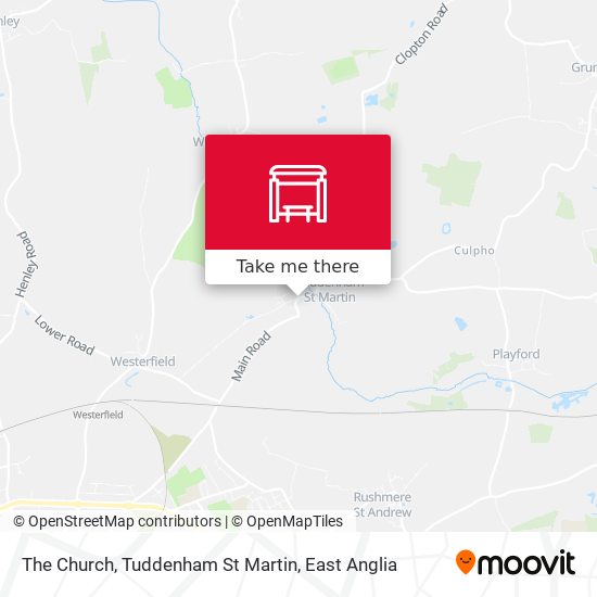 The Church, Tuddenham St Martin map