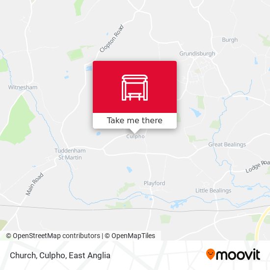 Church, Culpho map
