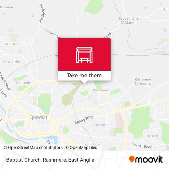 Baptist Church, Rushmere map