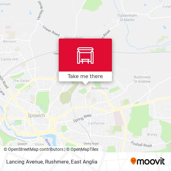 Lancing Avenue, Rushmere map