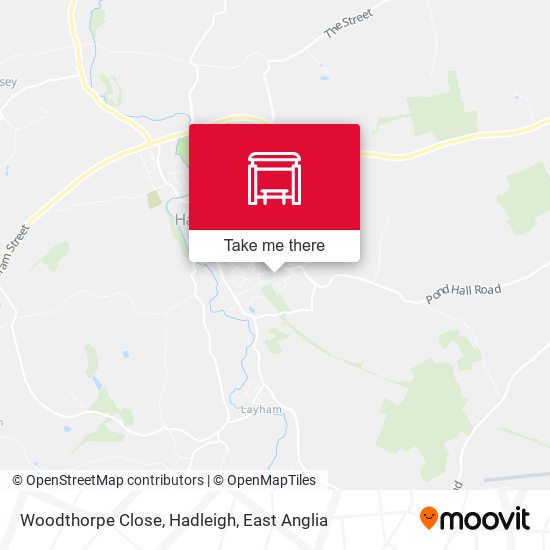 Woodthorpe Close, Hadleigh map