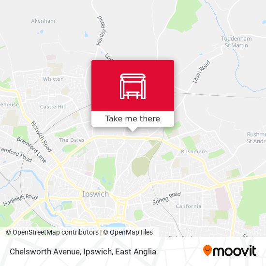 Chelsworth Avenue, Ipswich map