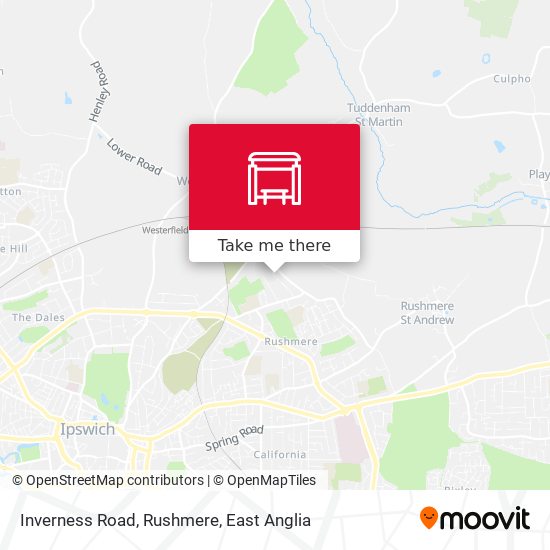 Inverness Road, Rushmere map