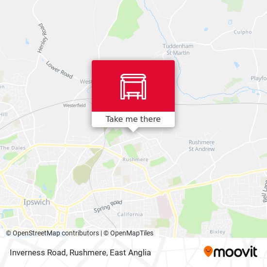 Inverness Road, Rushmere map