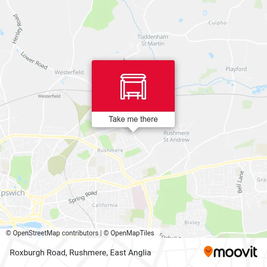 Roxburgh Road, Rushmere map