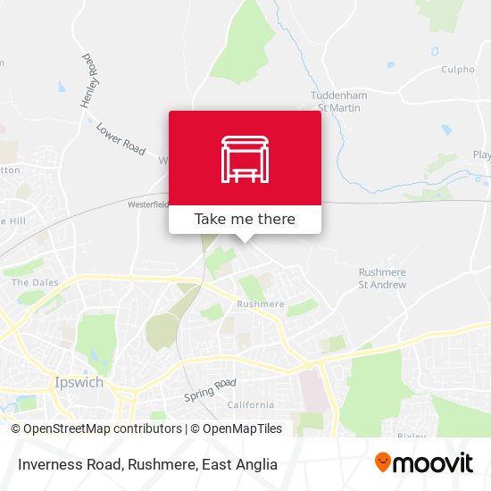 Inverness Road, Rushmere map