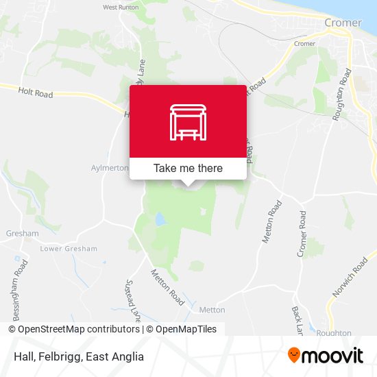 Hall, Felbrigg map