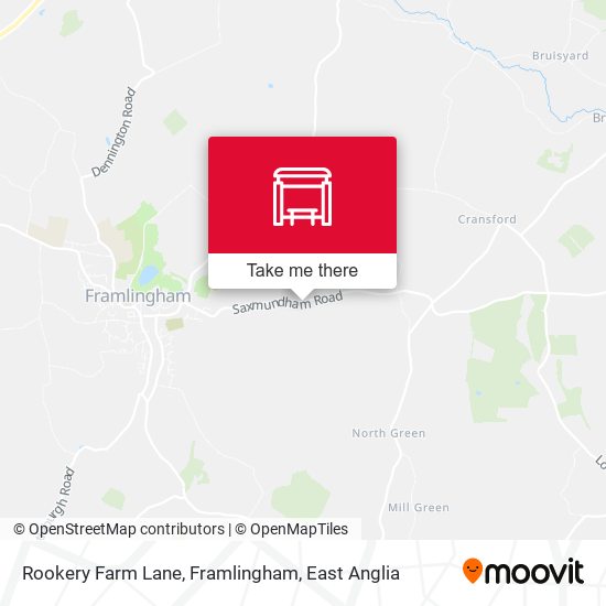 Rookery Farm Lane, Framlingham map