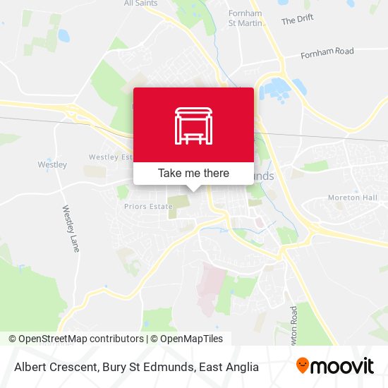 Albert Crescent, Bury St Edmunds map