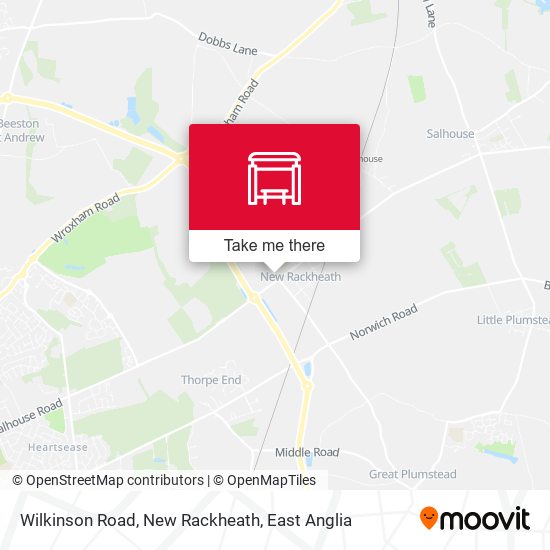 Wilkinson Road, New Rackheath map