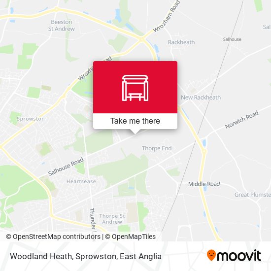 Woodland Heath, Sprowston map