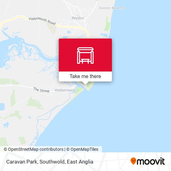 Caravan Park, Southwold map